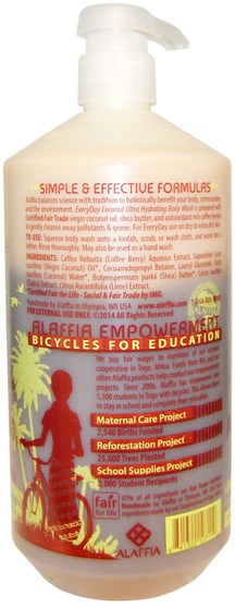 洗澡，美容，沐浴露 - Everyday Coconut, Body Wash, Ultra Hydrating, Dry/Extra Dry Skin, Coconut Lime, 32 fl oz (950 ml)