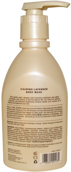 洗澡，美容，沐浴露 - Jason Natural, Body Wash, Calming Lavender, 30 fl oz (887 ml)