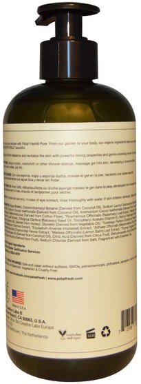 洗澡，美容，沐浴露 - Petal Fresh, Pure, Revitalizing Bath & Shower Gel, Rosemary & Mint, 16 fl oz (475 ml)