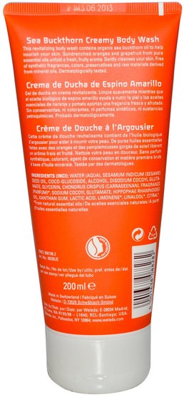 沐浴，美容，沐浴露，沙棘美容 - Weleda, Sea Buckthorn Creamy Body Wash, 6.8 fl oz (200 ml)