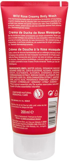 洗澡，美容，沐浴露 - Weleda, Wild Rose Creamy Body Wash, 6.8 fl oz (200 ml)