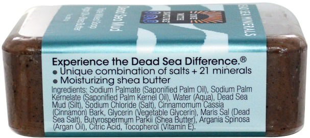 洗澡，美容，肥皂，摩洛哥堅果 - One with Nature, Dead Sea Mud Soap Bar, 7 oz (200 g)