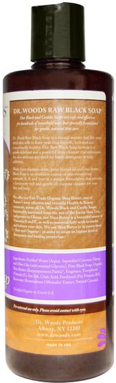 洗澡，美容，肥皂，黑色肥皂 - Dr. Woods, Raw Black Soap with Fair Trade Shea Butter, Original, 16 fl oz (473 ml)