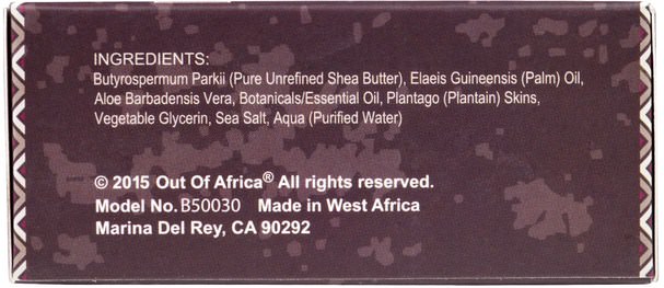 洗澡，美容，肥皂，黑色肥皂 - Out of Africa, Pure Shea Butter Bar Soap, African Black, 3 Bars, 4 oz (120 g) Each