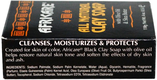 洗澡，美容，肥皂 - Cococare, Africare, All Natural Clay Soap, 4 oz (110 g)