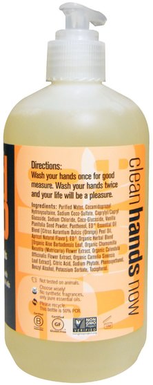 洗澡，美容，肥皂 - Everyone, Hand Soap, Apricot + Vanilla, 12.75 fl oz (377 ml)