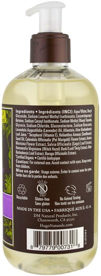 洗澡，美容，肥皂 - Hugo Naturals, Liquid Hand Soap, French Lavender, 12 fl oz (355 ml)