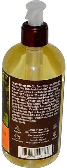 洗澡，美容，肥皂 - Hugo Naturals, Liquid Hand Soap, Vanilla & Sweet Orange, 12 fl oz (355 ml)