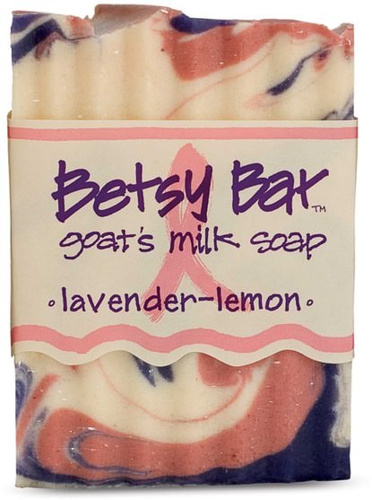 洗澡，美容，肥皂 - Indigo Wild, Betsy Bar, Goats Milk Soap, Lavender-Lemon, 3 oz