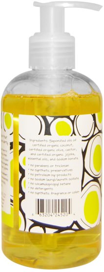 洗澡，美容，肥皂 - Indigo Wild, Zum Wash, Natural Liquid Soap for Hands and Body, Lemongrass, 8 fl oz (225 ml)