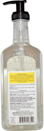 洗澡，美容，肥皂 - J R Watkins, Natural Hand Soap, Lemon, 11 fl oz (325 ml)