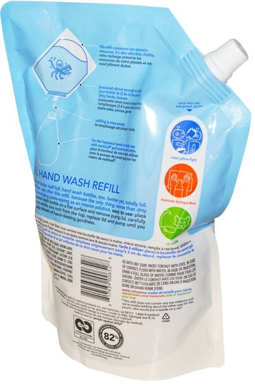 洗澡，美容，肥皂，方法補充 - Method, Gel Hand Wash Refill, Sweet Water, 34 fl oz (1 L)