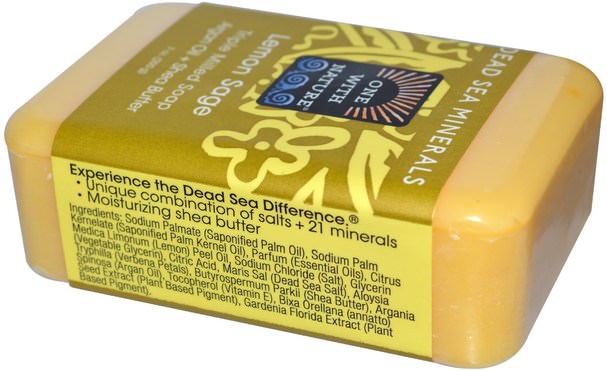 洗澡，美容，肥皂 - One with Nature, Triple Milled Soap Bar, Lemon Sage, 7 oz (200 g)