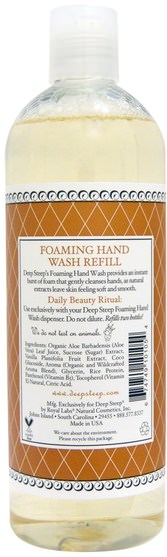洗澡，美容，肥皂，筆芯 - Deep Steep, Foaming Hand Wash, Refill Brown Sugar Vanilla, 16 fl oz (474 ml)