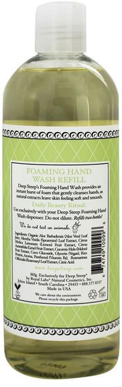 洗澡，美容，肥皂，筆芯 - Deep Steep, Foaming Hand Wash Refill, Honeydew-Spearmint, 16 fl oz (474 ml)