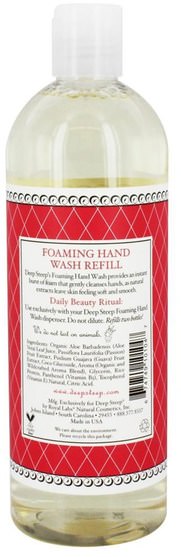 洗澡，美容，肥皂，筆芯 - Deep Steep, Foaming Hand Wash Refill, Passion Fruit Guava, 16 fl oz (474 ml)
