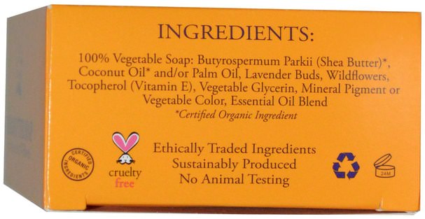 洗澡，美容，肥皂，乳木果油 - Nubian Heritage, Shea Butter Soap, With Lavender & Wildflowers, 5 oz (141 g)
