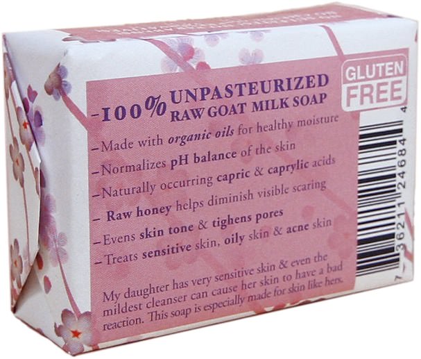 洗澡，美容，肥皂 - Tierra Mia Organics, Raw Goat Milk Skin Therapy, Face Bar, Emily Soap, 3.8 oz