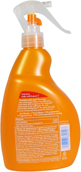 洗澡，美容，防曬霜，spf 30-45，兒童和嬰兒防曬霜 - Kiss My Face, Sunscreen, Sun Spray Lotion 30, 14 fl oz (414 ml)