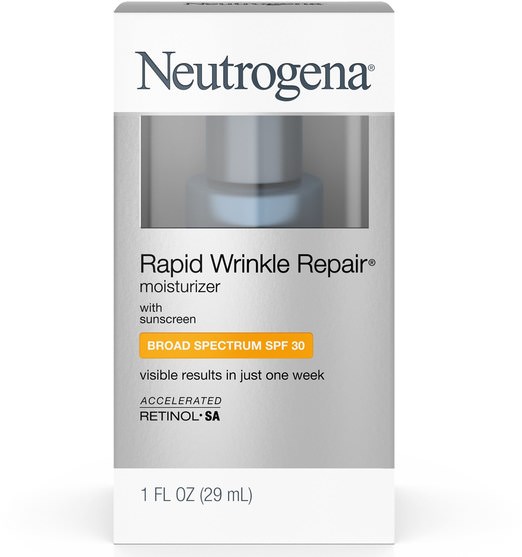 洗澡，美容，防曬霜，spf 30-45 - Neutrogena, Rapid Wrinkle Repair, Moisturizer SPF 30, 1 fl oz (29 ml)