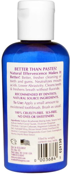 洗澡，美容，牙膏 - Eco-Dent, Daily Care, Baking Soda ToothPowder, Anise, 2 oz (56 g)