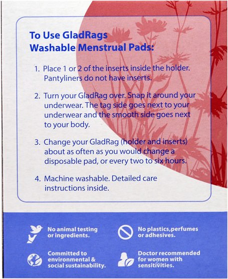 洗澡，美女，女人 - GladRags, Reusable Cotton Pads for Menstruation, 3 Pads