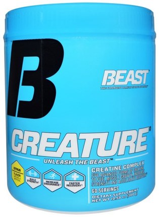 Creature Powder, Citrus Flavor, 10.58 oz (300 g) by Beast Sports Nutrition, 運動，運動，肌肉 HK 香港