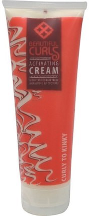 Activating Cream, Curly To Kinky, 8 fl oz (235 ml) by Beautiful Curls, 洗澡，美容，髮型定型凝膠 HK 香港