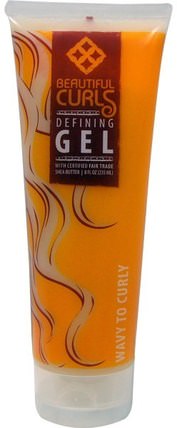 Defining Gel, Wavy To Curly, 8 fl oz (235 ml) by Beautiful Curls, 沐浴，美容，乳木果油，頭髮定型凝膠 HK 香港