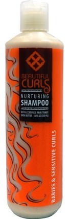 Nurturing Shampoo, Babies & Sensitive Curls, 12 fl oz (350 ml) by Beautiful Curls, 洗澡，美容，頭髮，頭皮，洗髮水，護髮素，乳木果油 HK 香港