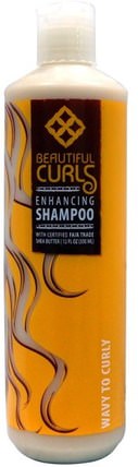 Shea Butter Enhancing Shampoo, Wavy to Curly, 12 fl oz (350 ml) by Beautiful Curls, 洗澡，美容，頭髮，頭皮，洗髮水，護髮素 HK 香港