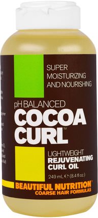 Cocoa Curl, Lightweight Rejuvenating Curl Oil, 8.4 fl oz (249 ml) by Beautiful Nutrition, 洗澡，美容，髮型定型凝膠 HK 香港