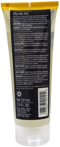 美容，抗衰老，乙醇酸 - Robert Research Labs, Glycolic Gel, 7.5 fl oz (221 ml)