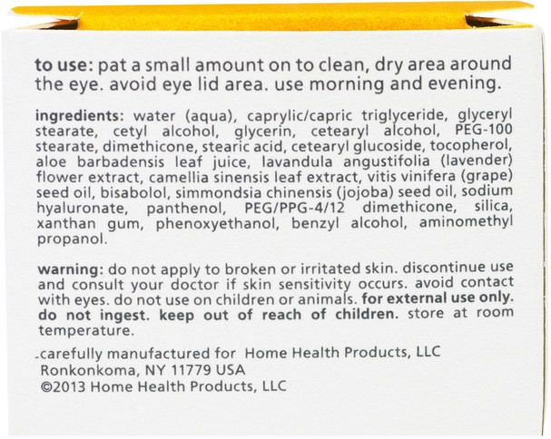 美容，眼霜 - Home Health, Everclen, Eye Cream, 0.5 fl oz (15 ml)
