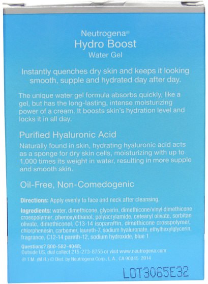 美容，面部護理，抗衰老，面霜，乳液 - Neutrogena, Hydro Boost Water Gel, 1.7 oz (48 g)