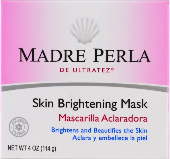 美容，面部護理，美白面部護理 - De La Cruz, Madre Perla, Skin Brightening Mask, 4 oz (114 g)