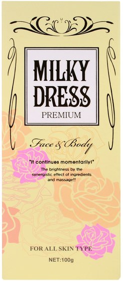 美容，面部護理，面霜，乳液，浴 - Milky Dress, Premium, Face & Body Cream, 100 g