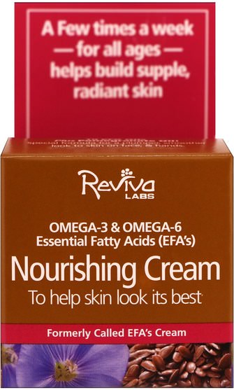 美容，面部護理，面霜，乳液，健康，皮膚，晚霜 - Reviva Labs, Nourishing Cream, 1.5 oz (41 g)