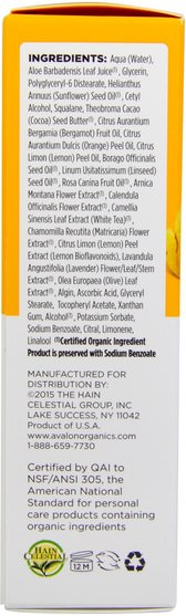 美容，面部護理，面霜，乳液，健康，皮膚血清 - Avalon Organics, Intense Defense, With Vitamin C, Facial Serum, 1 fl oz (30 ml)