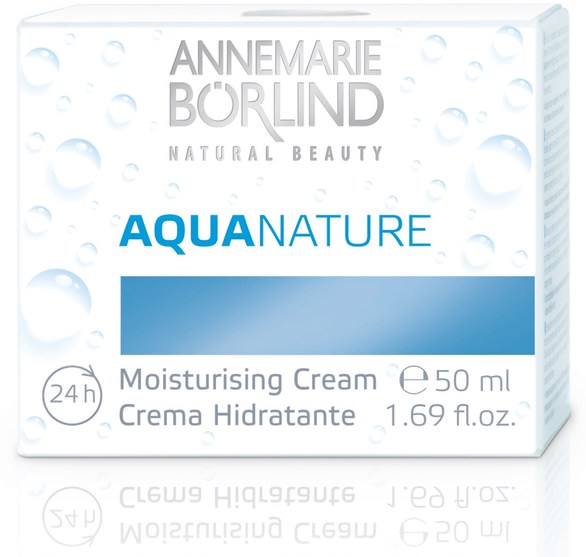 美容，面部護理，面霜乳液，精華素，透明質酸皮膚 - AnneMarie Borlind, Aqua Nature, 24h Moisturizing Cream, 1.69 fl oz (50 ml)