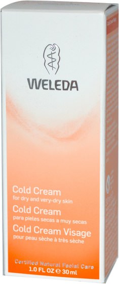 美容，面部護理，面霜，乳液 - Weleda, Cold Cream, For Dry and Very-Dry Skin, 1 fl oz (30 ml)
