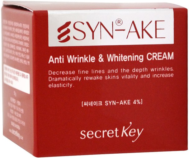 美容，面部護理，面霜，乳液，皺紋霜 - Secret Key, Anti Wrinkle & Whitening Cream, 1.76 ml (50 g)