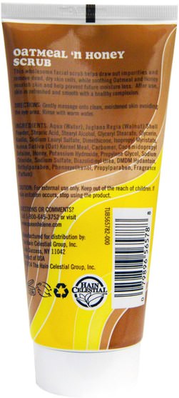 美容，面部護理，洗面奶，面部去角質 - Queen Helene, Scrub, Normal to Dry Skin, Oatmeal n Honey, 6 oz (170 g)