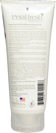 美容，面部護理，洗面奶 - Petal Fresh, White Radiance Facial Scrub, Rosemary + Almond, 7 fl oz (200 ml)