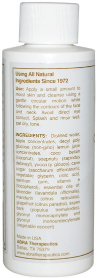 美容，面部護理，潔面乳，皮膚類型組合到油性皮膚 - Abra Therapeutics, Detox Complexion Wash, Grapefruit & Lavender, 4 fl oz (120 ml)