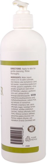 美容，面部護理，潔面乳，皮膚型酒渣鼻，敏感肌膚 - NutriBiotic, Non-Soap Skin Cleanser, Fragrance Free, 16 fl oz (473 ml)
