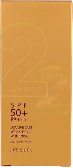 美容，面部護理 - Its Skin, 2 O Clock Sunblock, PA+++, SPF 50+, 50 ml