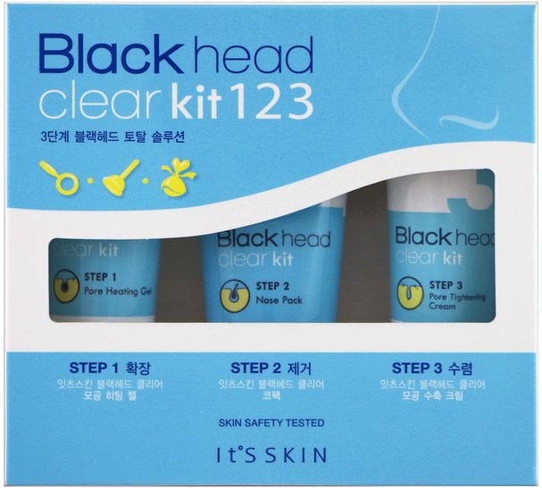 美容，面部護理 - Its Skin, Black Head Clear Kit 123, 3 Pieces