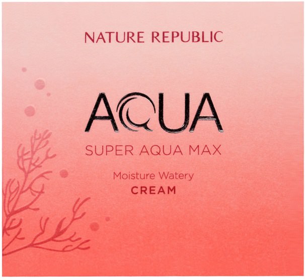 美容，面部護理 - Nature Republic, Aqua, Super Aqua Max, Moisture Watery Cream, 2.70 fl oz (80 ml)