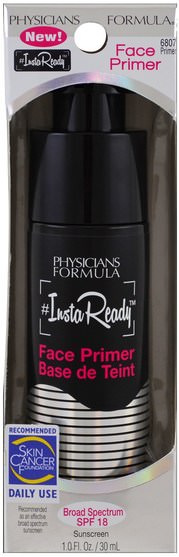 美容，面部護理 - Physicians Formula, Face Primer, Broad Spectrum SPF 18, 10 fl oz (30 ml)